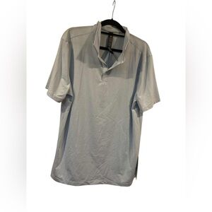 NWT Lululemon men’s evolution short sleeve polo LIGHT BLUE HEATHER Size XL